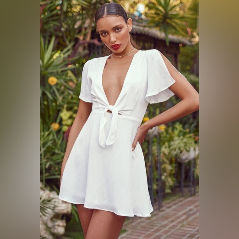 Lulus White Skater Dress XS